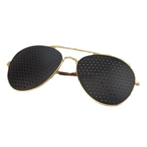 Pinhole perforated glasses