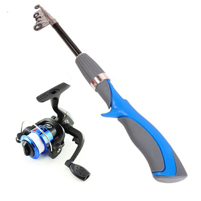 TELESCOPIC FISHING ROD WITH SPINNING REEL