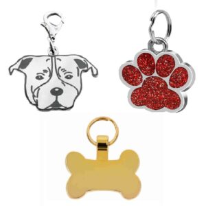 3pcs Mixed Design Colorful Dog Tag