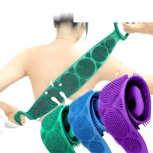 Silicon Bath Body Brush Scrubber for Skin Deep Cleaning, Dead Skin Removal& Exfoliating Belt for Shower