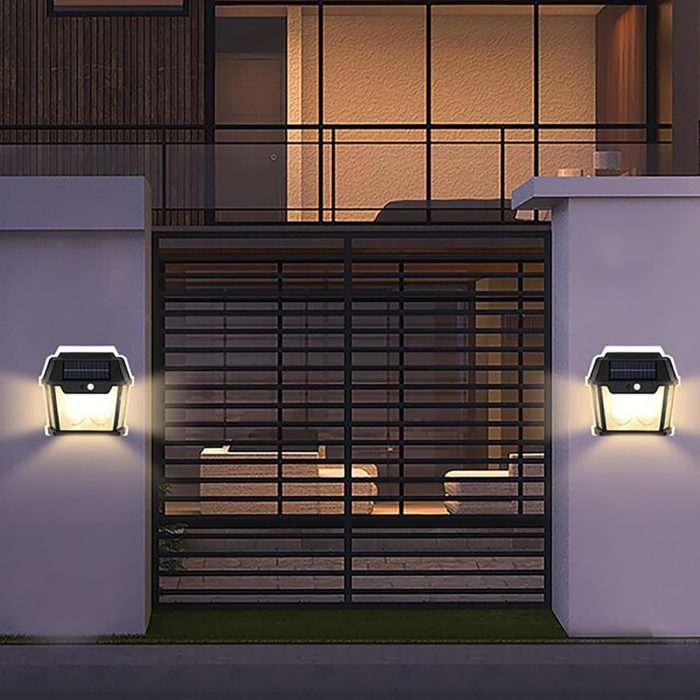 solar exterior wall lantern