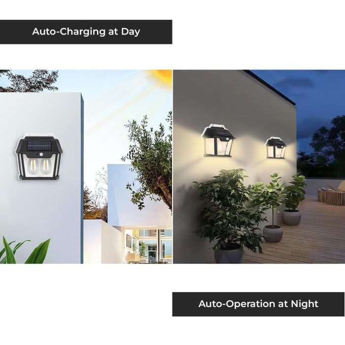 solar exterior wall lantern